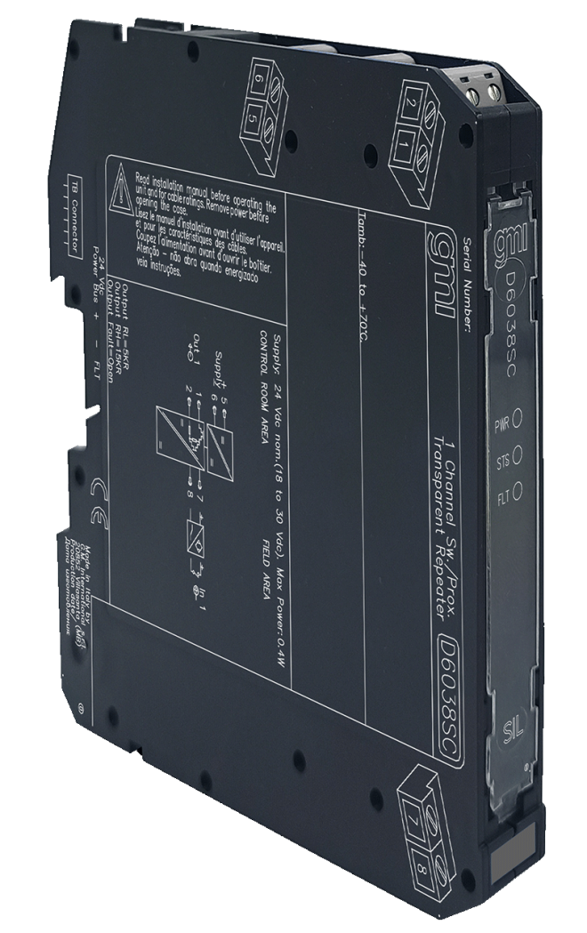 D6038SC – SIL3 Line-Fault Transp. Switch/Prox. Repeater