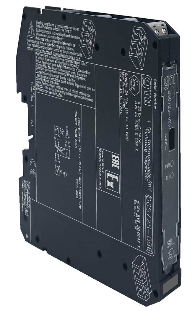 D6072S-096 – SIL2 Thermocouple/mV Repeater